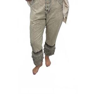 NEW PAPERLACE wing and a prayer ankle pants in natural washed